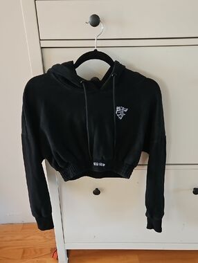 Kill Crew Black Cropped Hoodie Womens Size Small